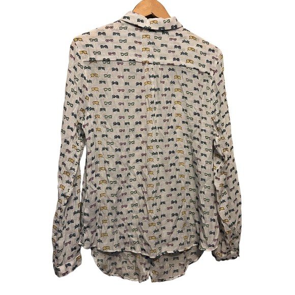 Patchington Sunglasses all over print Long sleeve button down shirt size Large - Picture 7 of 7